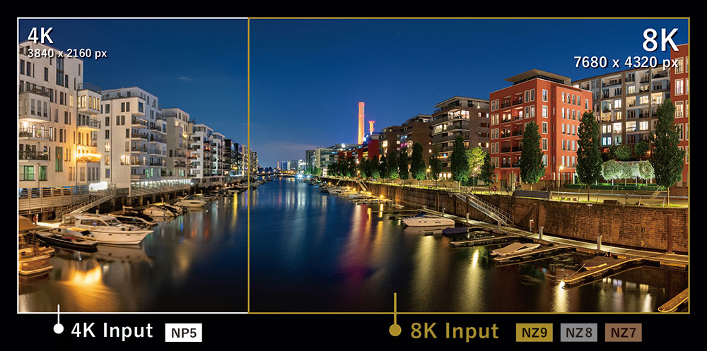 8K and 4K image